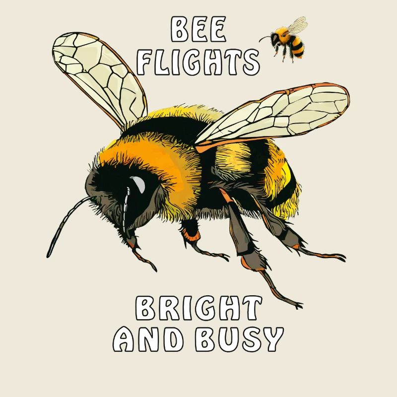 BUMBLEBEE FLIGHTS BRIGHT AND BUSY