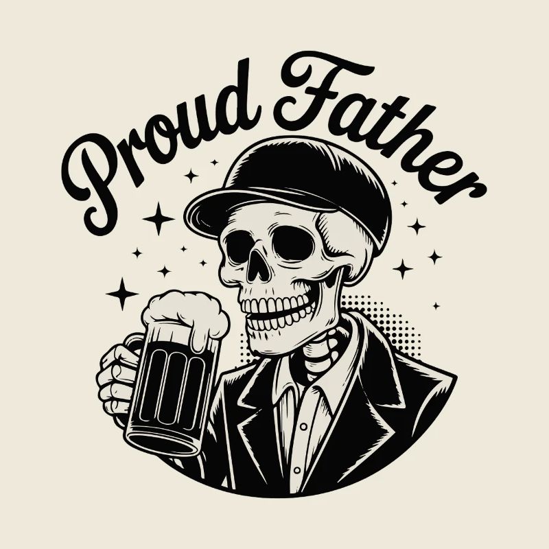 Schädel Vater Cheers Tee