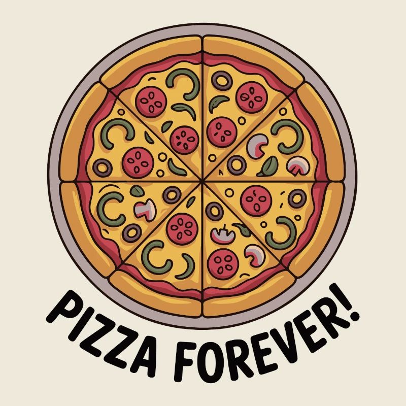 Retro Pepperoni Pizza Slice Muster