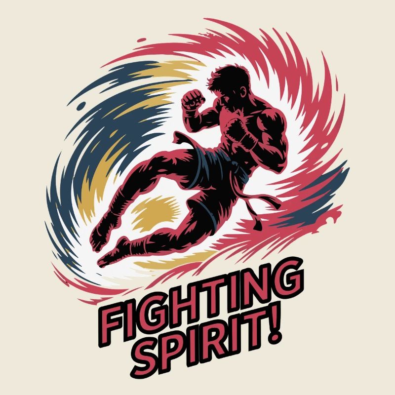 Dynamisches Kampfsport-Kampfgeist-Design