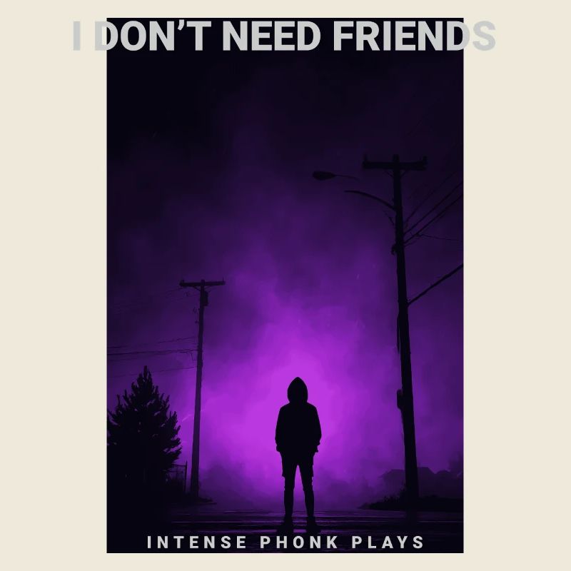 I Dont Need Friends saying Dark Aesthetic