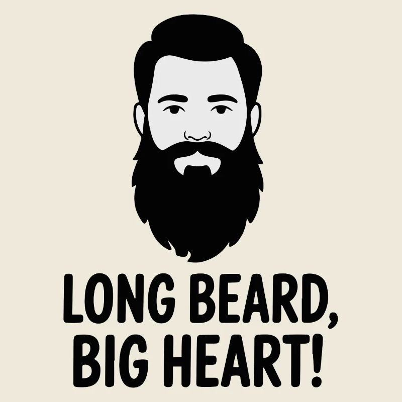Long Beard Big Heart Illustration