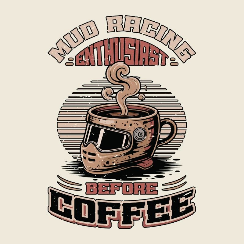 Passionné de courses de boue avant la boue Amateur de café