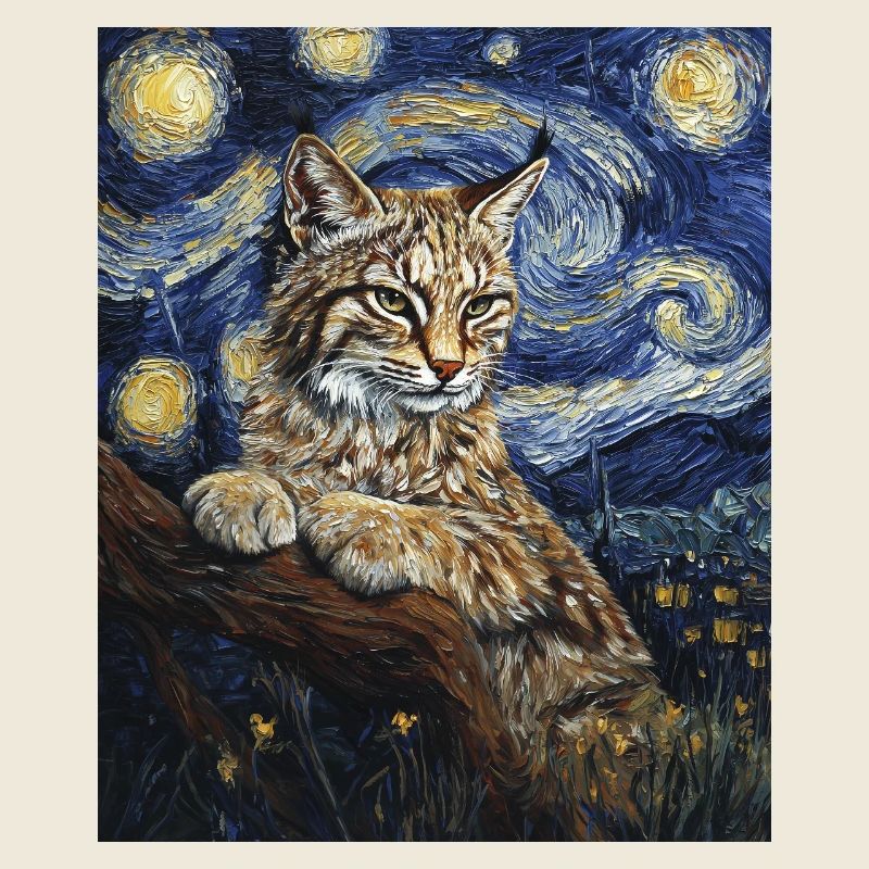 Lynx style Van Gogh étoilé