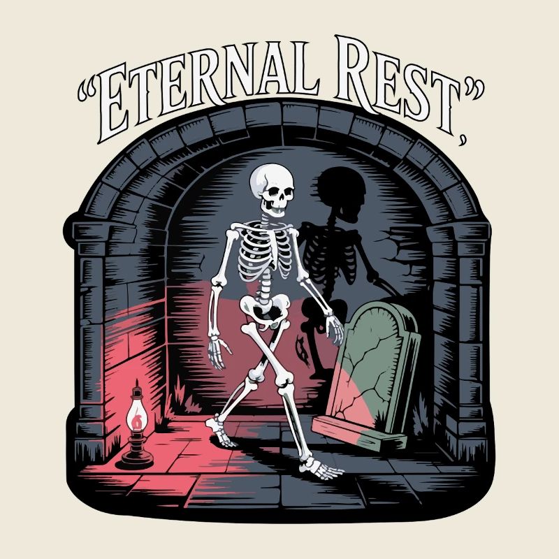 Eternal Rest Skeleton Illustration