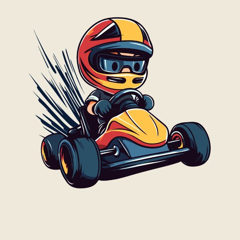 Motif enfant pilote de course