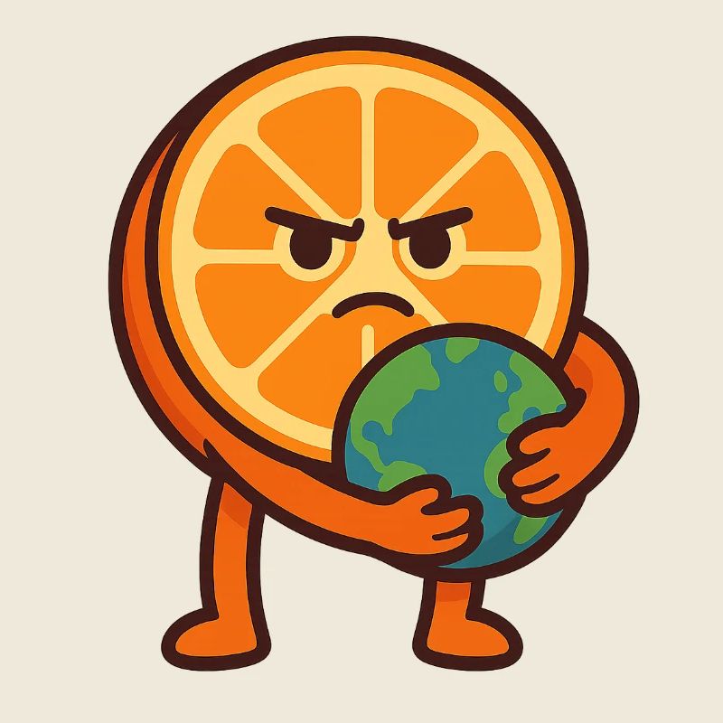 Der orangefarbene Protektor