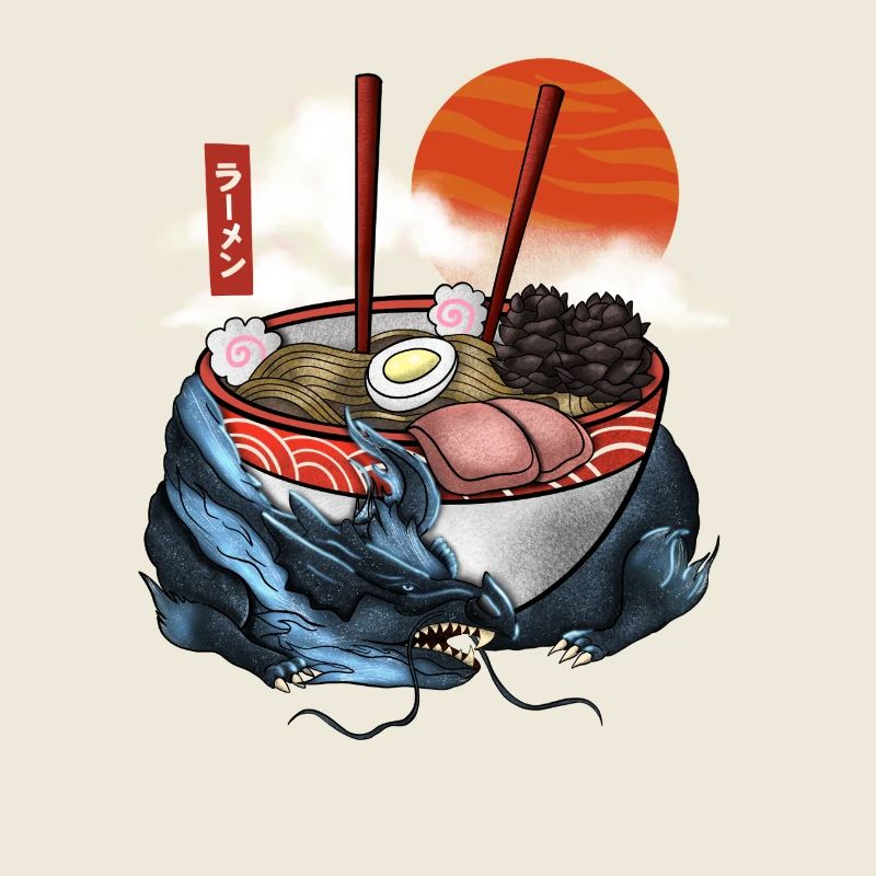 Chemise japonaise Dragon Ramen