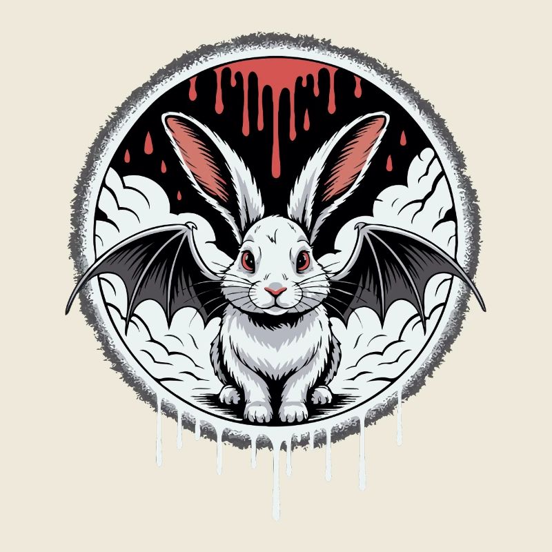Demonic Rabbit with Wings
