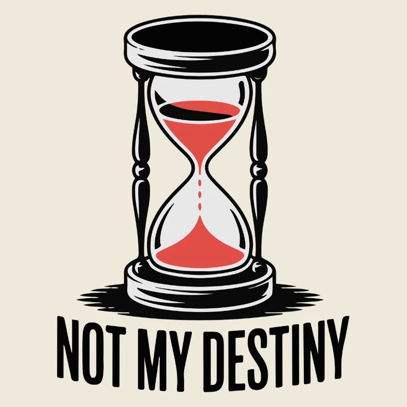 Unique Hourglass with Bold Text