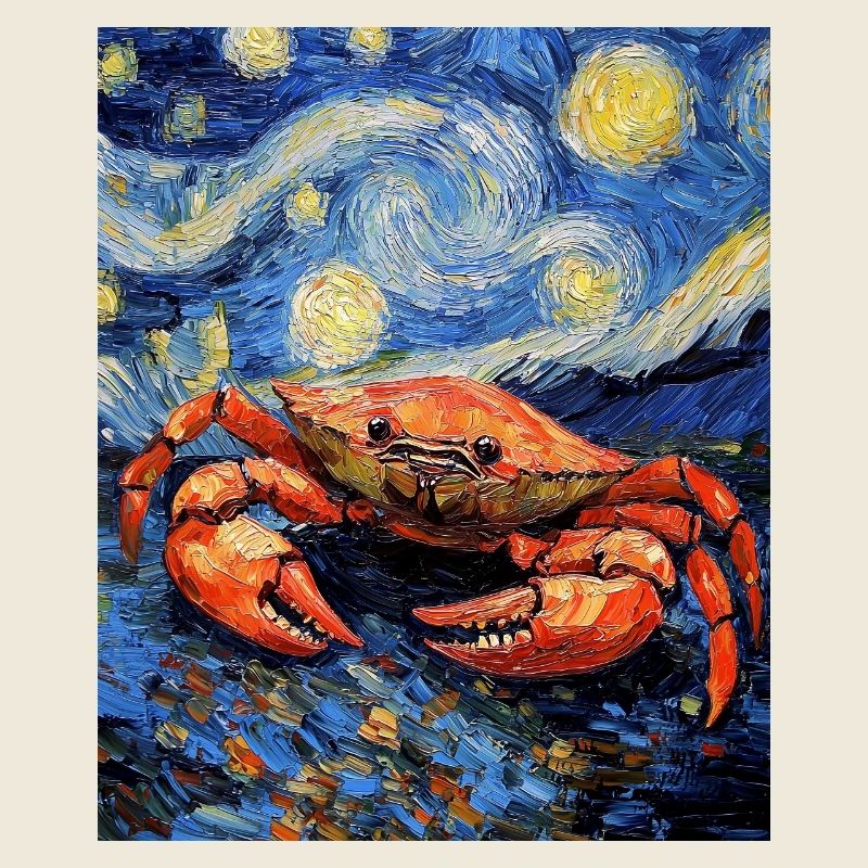 Crabe style Van Gogh étoilé