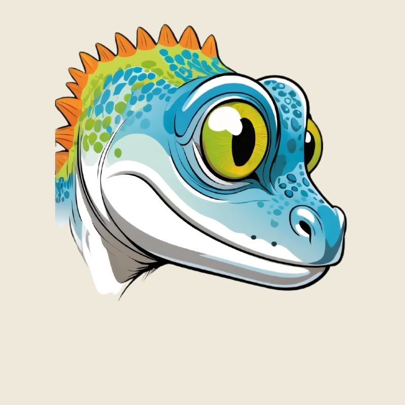 Conception de dessin animé Geko coloré