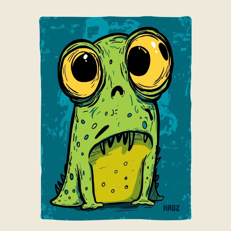 Cartoon Frog with big eyes