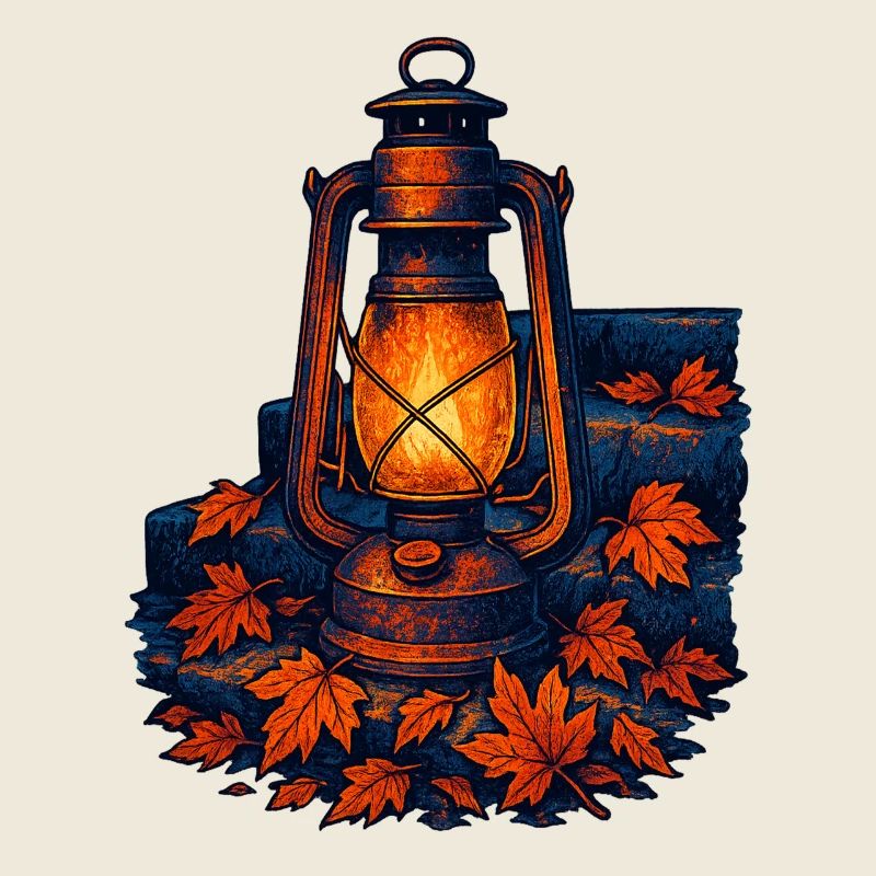 Dark Academia Herbst Vibes Laterne Herbstlich