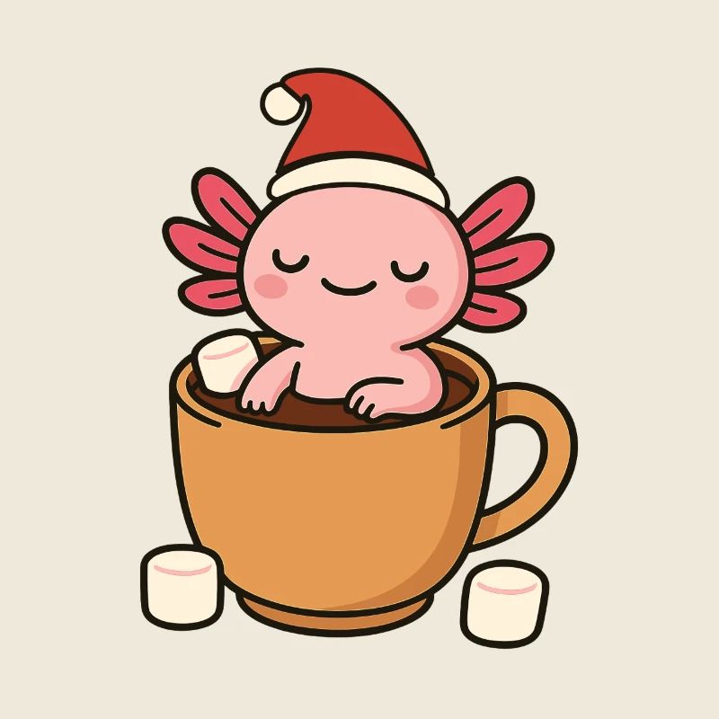 Axolotl heiße Schokolade Weihnachten