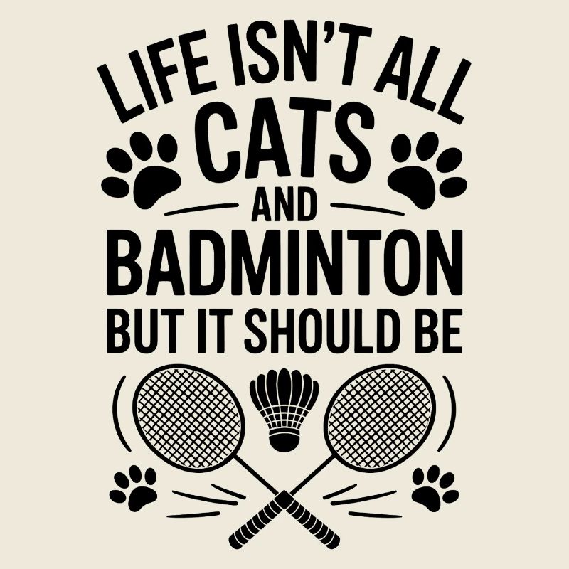 Badminton Spruch Katze Lustiges Badminton Geschenk