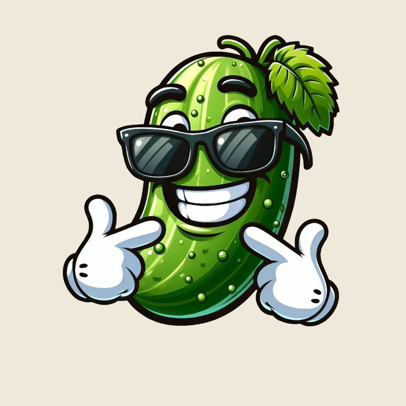 Cool Cucumber Cartoon Sunglasses Summer Fun
