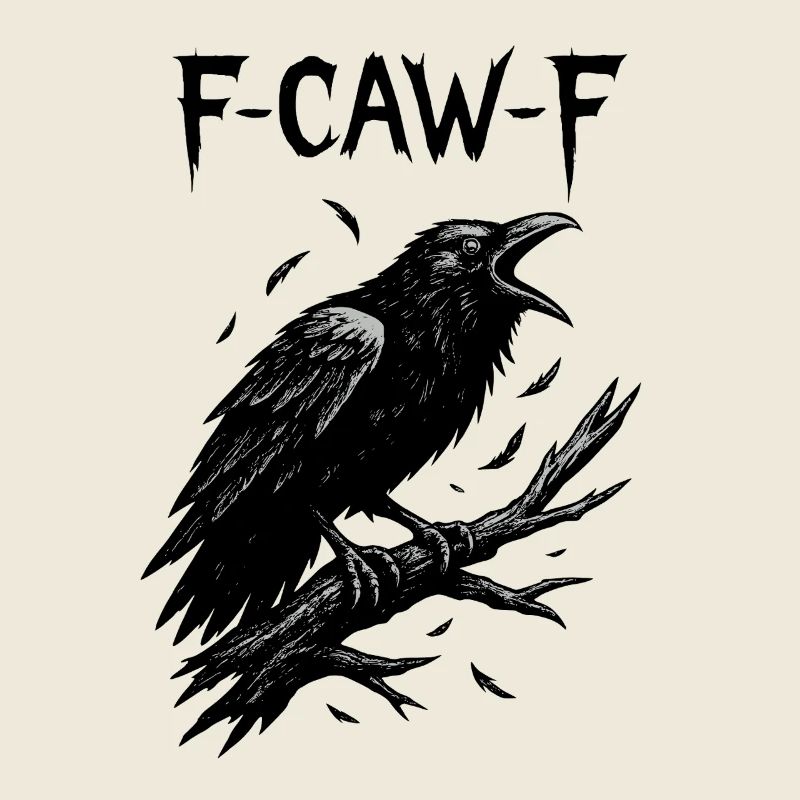F Caw F Raven Gothic Tee