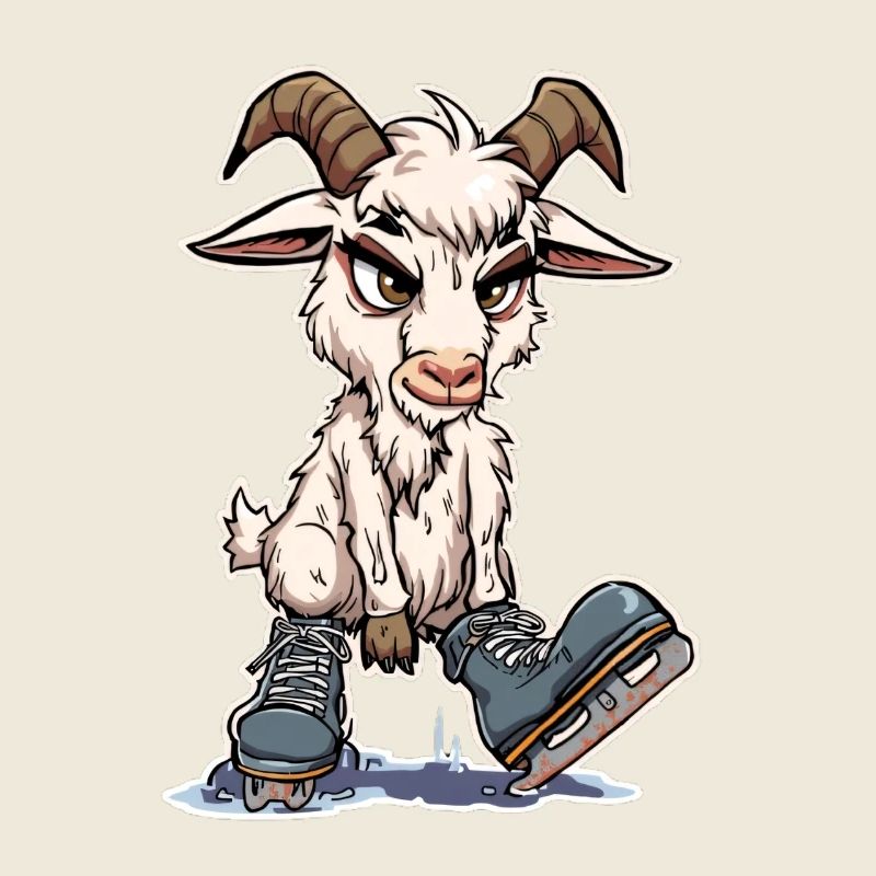 Grumpy goat skating