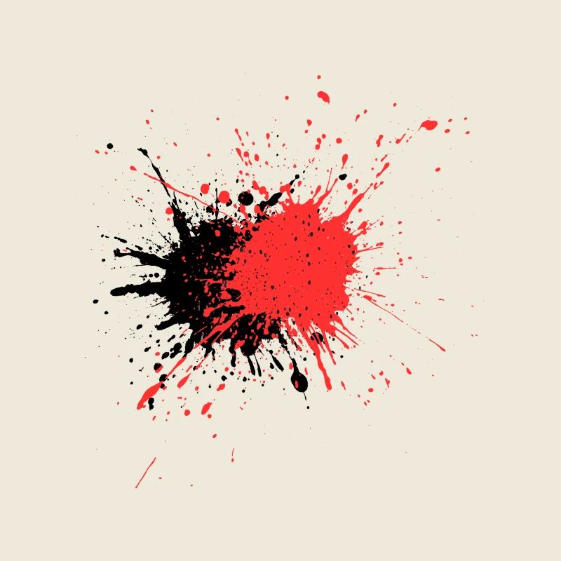 Kunstvoller roter Farbschmerz Design