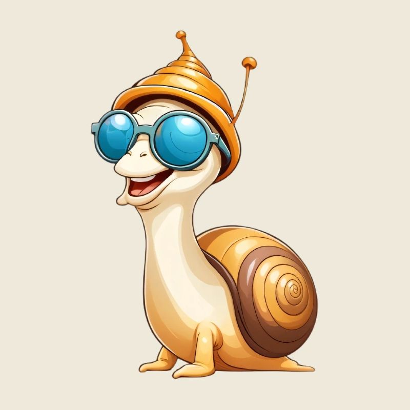 Sun Snappy Snail with Sunglasses