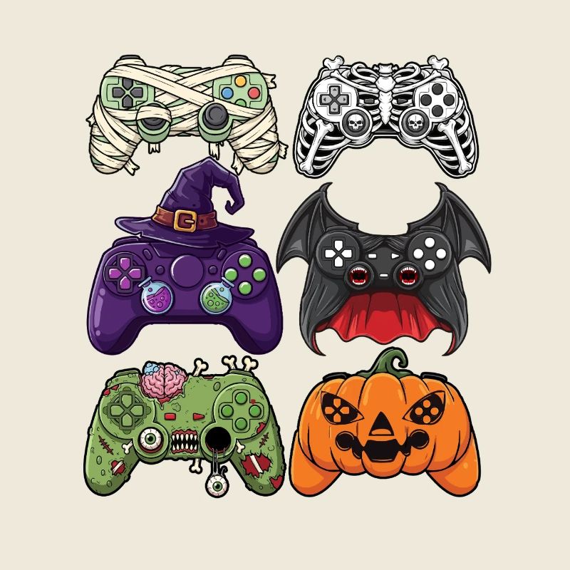 Halloween Gaming Controllers — Spooky Gamer Vibes