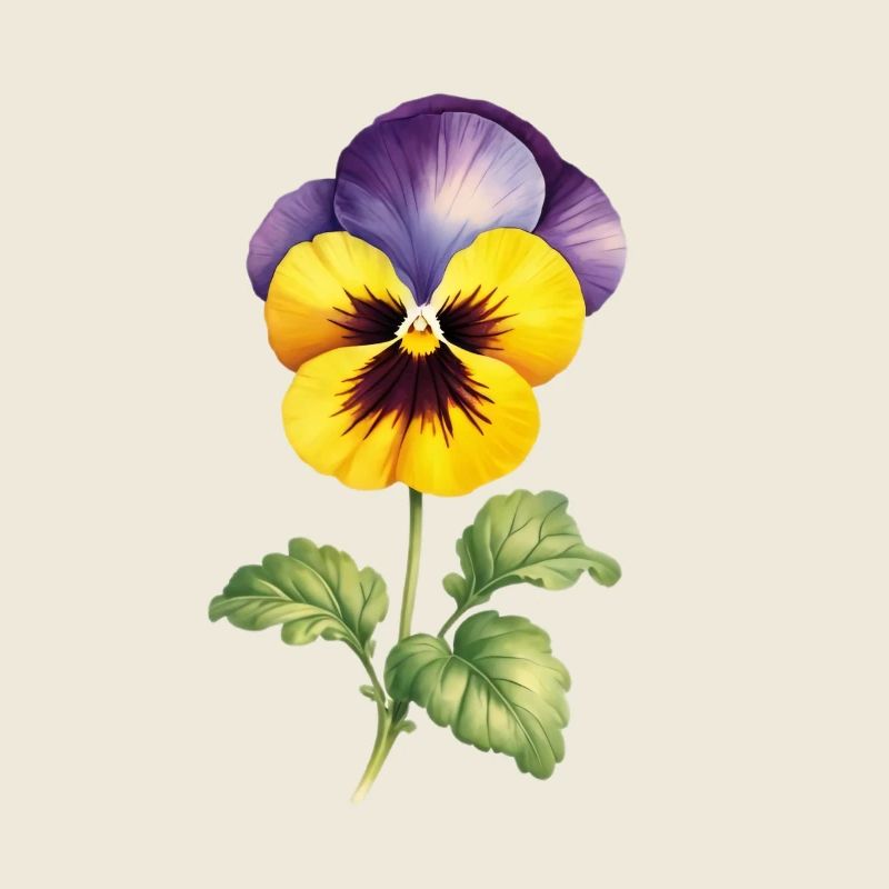 Duo Pensée Jaune Violet