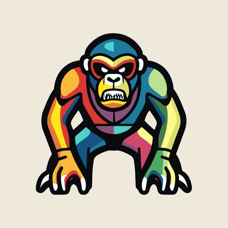Gorilla Halloween Comic Lustig