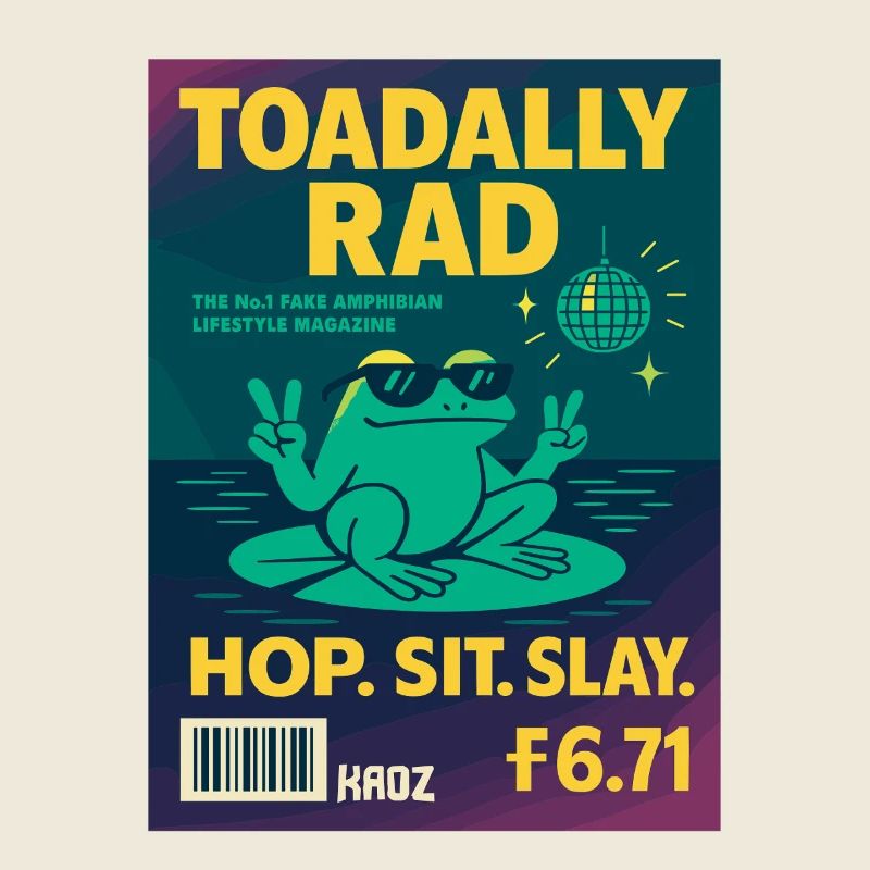 Toadally Rad Disco Frosch Magazin