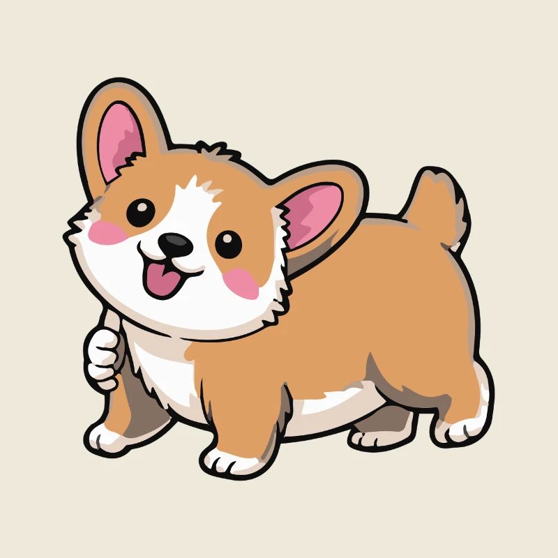 Mouvement de queue de corgi