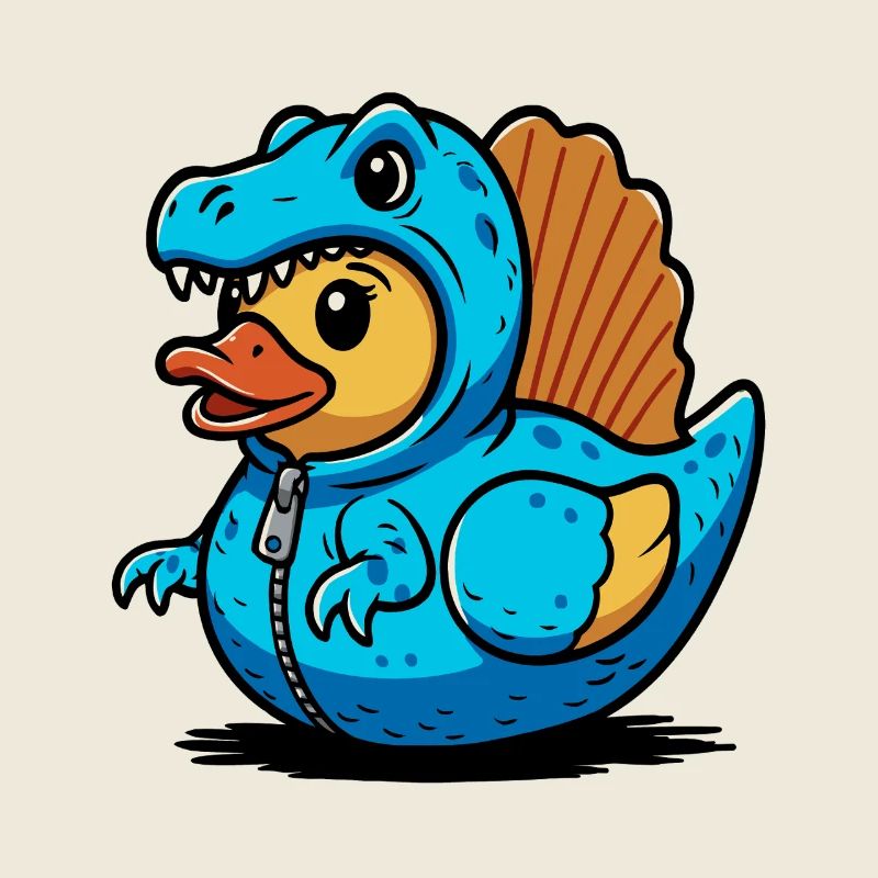 Spinosaurus Blauer Dino-Drache Entchen