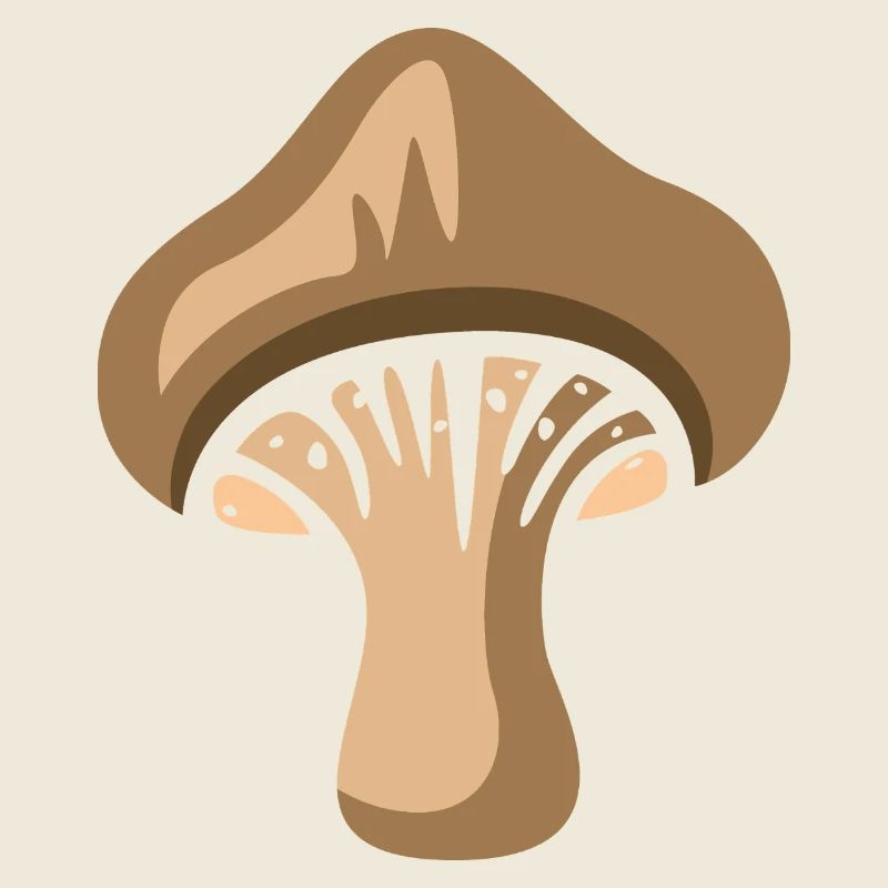 Dessin animé amusant de champignon – Nature & Forest Design