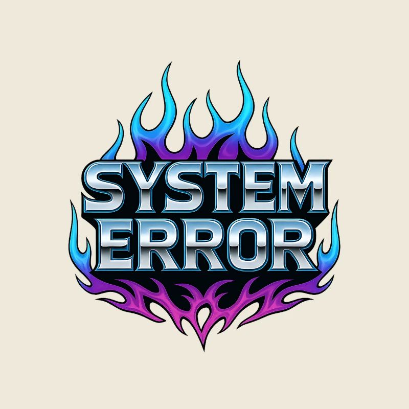Systemfehler Flammen Grafik