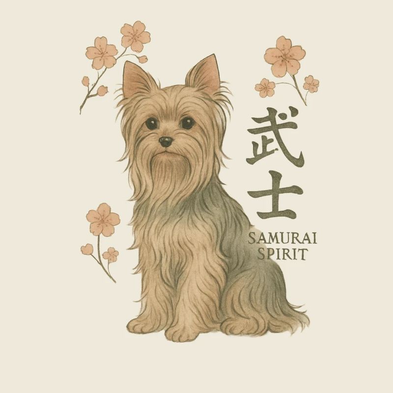 Yorkshire Terrier Dog - Samurai Spirit