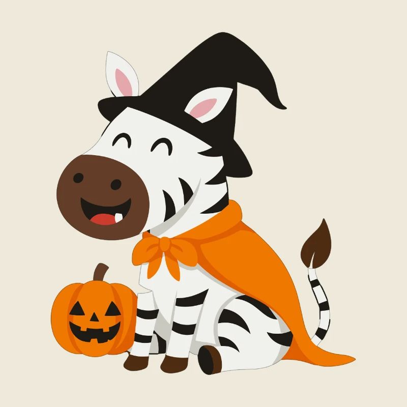 Cute Halloween Zebra