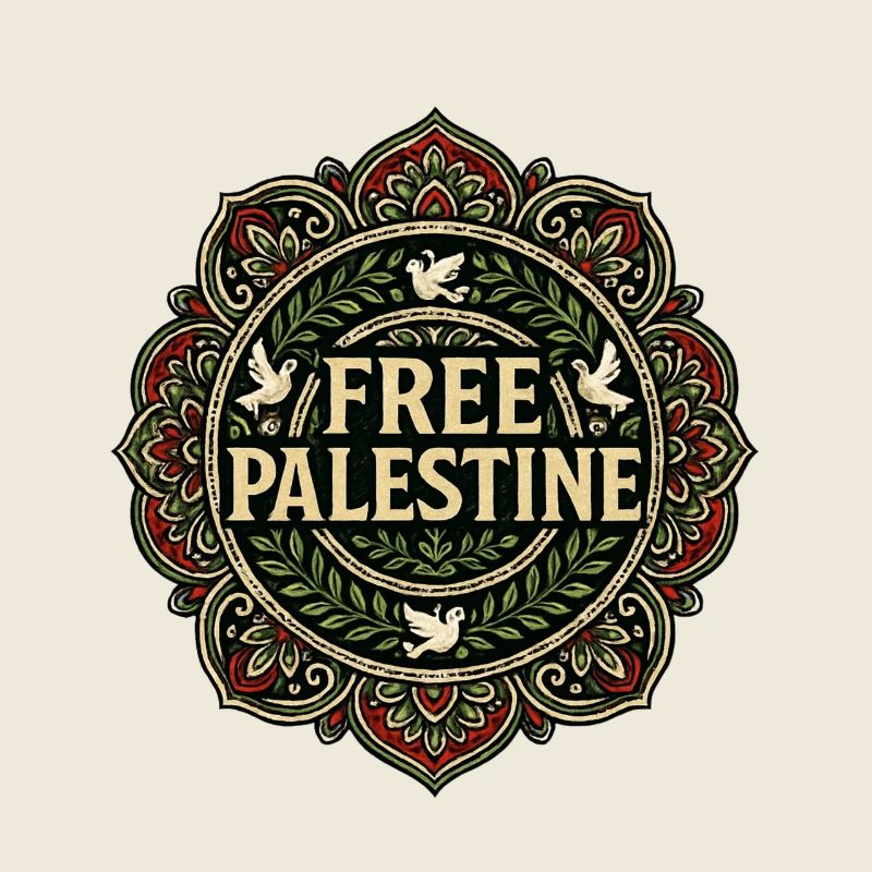 Freies Palästina-Mandala-Symbol