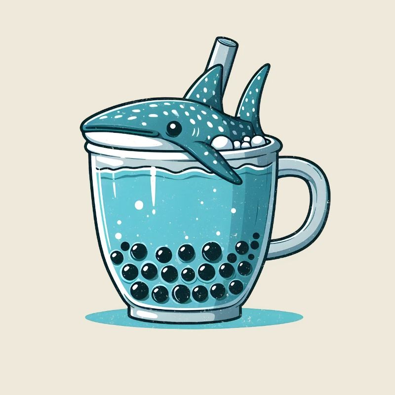 Thé à bulles requin-baleine