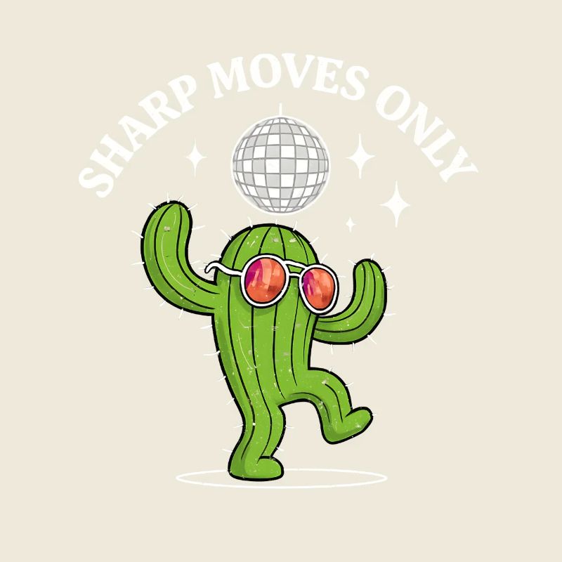 Le cactus danse sur la boule disco