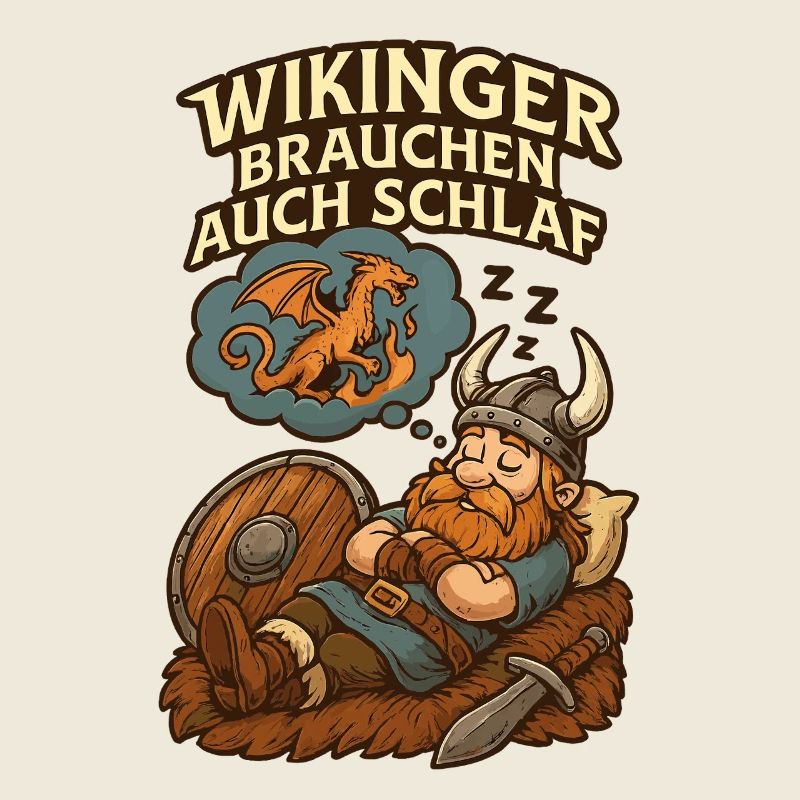 Wikinger Schlaftraum Drachenträume Schlafshirt