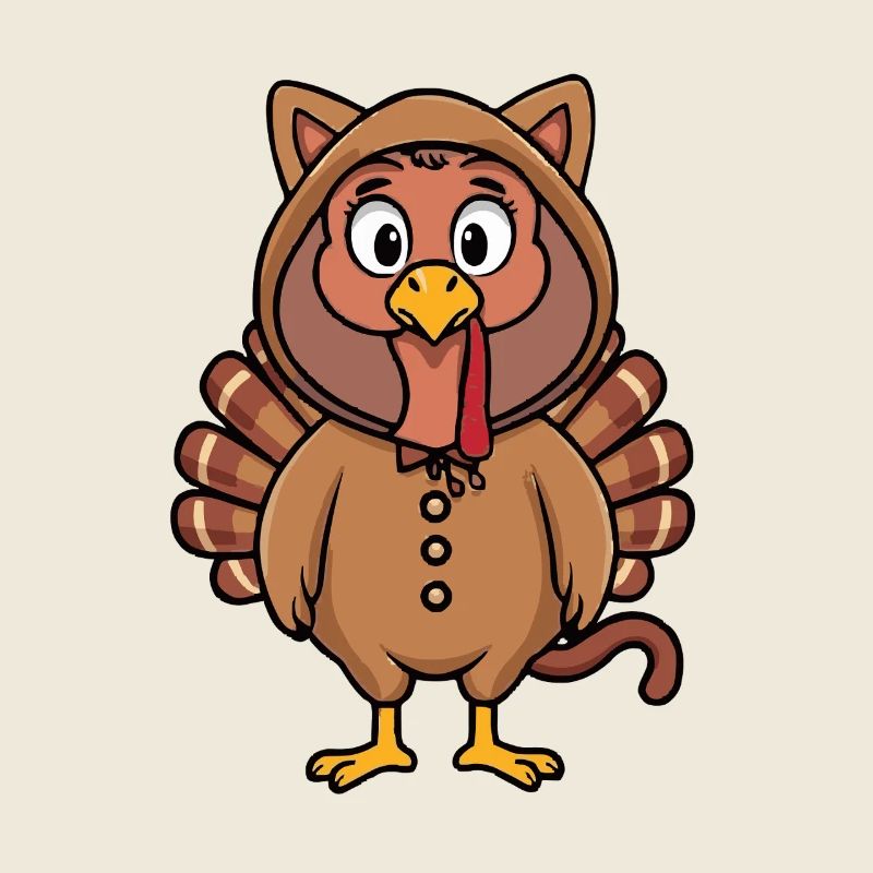 Drôle de chat de dinde Thanksgiving