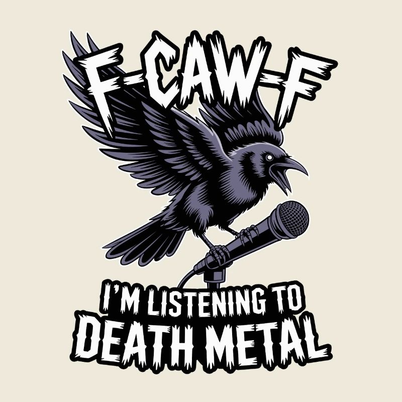 Crow with Microphone – Death Metal