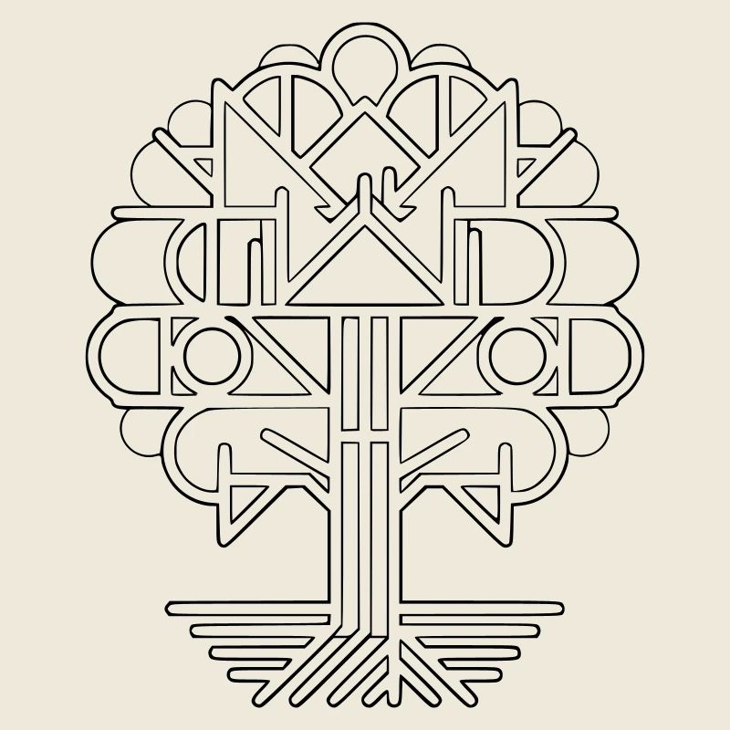 Geometric Tree of Life | Modern logo design