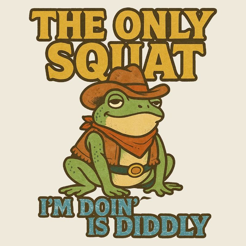 Cowboy Frog Squat Pun
