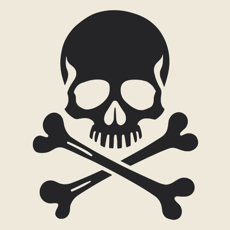 Crâne Jolly Roger classique