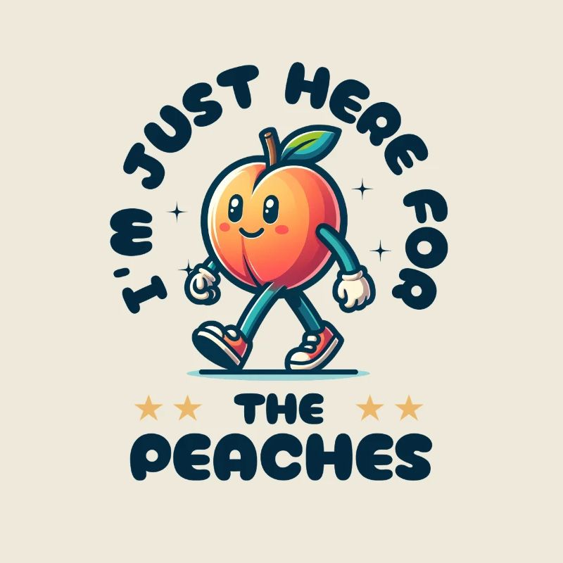 Peach Fruit Love I'm Just Here For The Peaches