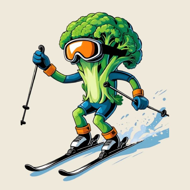 Aventure de ski au brocoli