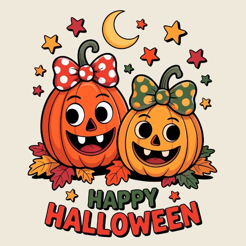 Cuddly pumpkin friends Halloween