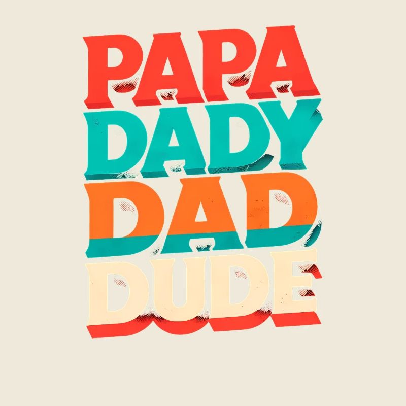 Papa Dude Rétro Arc-en-ciel