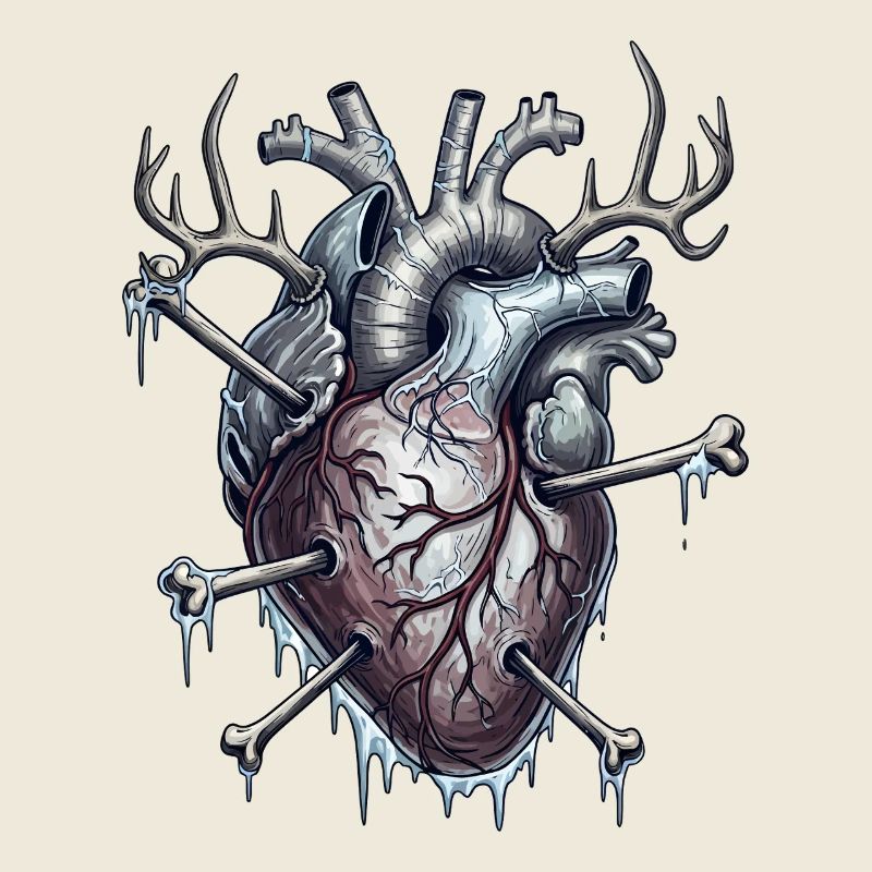 Coeur avec chute de flèches