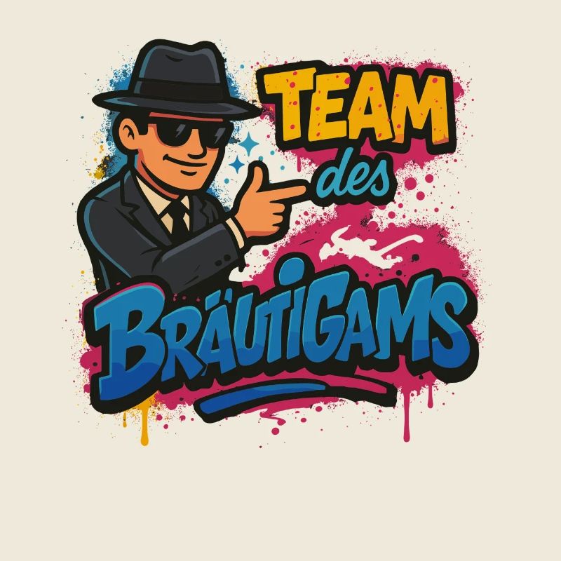 Team des Brautigams Graffiti